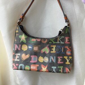 Multicolor Alphabet Print Shoulder Bag - Women